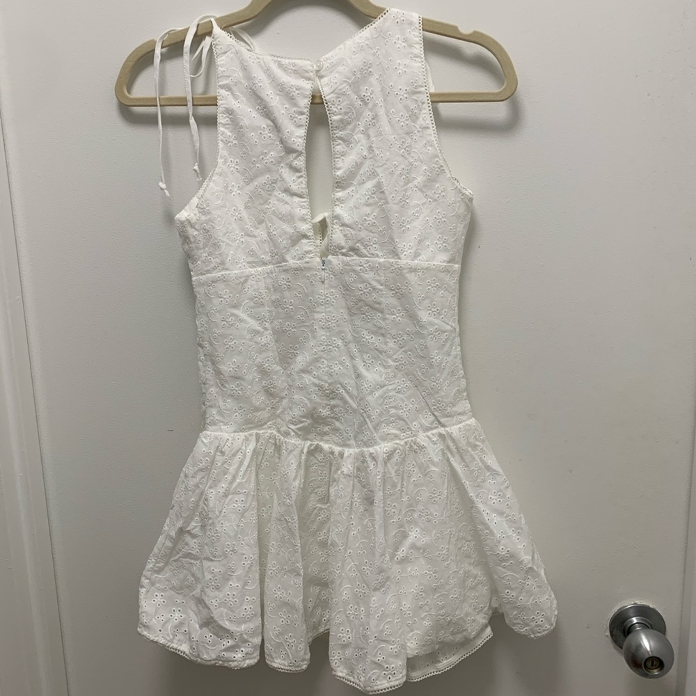 Pacsun Beverly & Beck Eleanor Eyelet Tie-Front Mini Dress - Picture 4 of 4